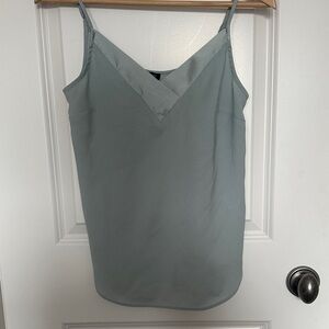 Dynamite Light Sage V-Neck Satin-Trim Camisole